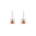 thumbnail image 4 of 1.06 ct Lever-Back Drop Dangle Earrings for Women | 4mm Round Cut Simulated Red Diamond | 18K White Gold, 4 of 5
