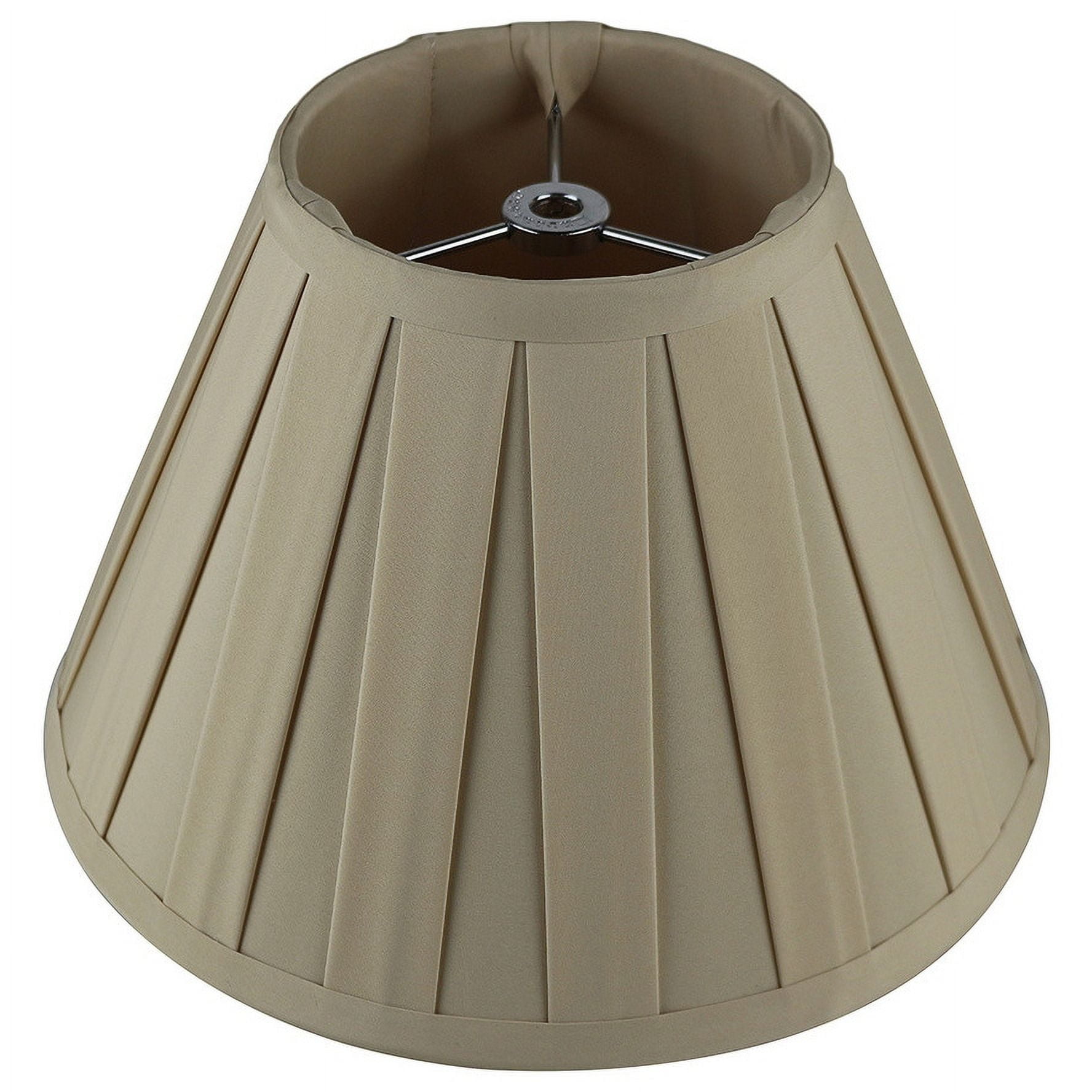 Empire Box Pleat Lamp Shade, 5" Top, 10" Bottom, 7" Slant Light Gray Single 7 to 12 Inches, 13 to 18 Inches 7 to 12 Inches, 13 to 18 Inches