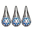 thumbnail image 1 of EeaseCA 3 Pcs Sac de Rangement pour Volleyball Basketball Soccer Soccer Filet de Transport pour Ballon Unique (Noir), 1 of 8