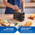thumbnail image 4 of Elite Gourmet Cool Touch Single Slice Toaster, Black with 6 Toasting Levels, Wide Slot, 4 of 5