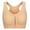Apricot, variant on Women No steel Ring Seamless Sports Bra with Removable Pads Front Color Zipper Yoga Sports Bras
