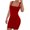 Red, variant on Eease Womens Bodycon Dress Midi Party Club Dress Basic Tank Dress