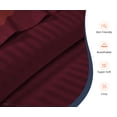 thumbnail image 3 of SGI Bedding Egyptian Cotton Top Split Sheet Set Stripe Adjustable Bed 28" Split Head King 600 TC 15" Deep Wine, 3 of 9