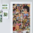 thumbnail image 3 of Cortina para puerta de Bob's Burgers, cortina opaca para puerta de 34 x 57 pulgadas, cortina divisoria para privacidad de habitación para decoración del hogar, dormitorio, cocina, 2 paneles, 3 of 6