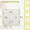 thumbnail image 2 of SKYSONIC 3 PCS Cute Rainbow Butterflies Baby Muslin Washcloths, Stars Face Towel Burp Cloths Ultra Soft Absorbent Cotton Bath Wipes Towels for Newborn Boys Girls, 2 of 7