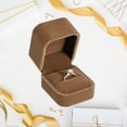 thumbnail image 5 of Unique Bargains Luxury Ring Box Jewelry Display Box for Engagement Disposal Decorative Box Suede Brown, 5 of 7