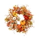 thumbnail image 2 of Corona de Acción de Gracias, corona artificial para puerta de entrada, colorida, decorativa para exteriores, 2 of 9