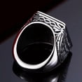 thumbnail image 3 of K-KED Double Head Eagle Pattern Emblem Ring Stainless Steel Men's Federal Ring Biker-7, 3 of 6
