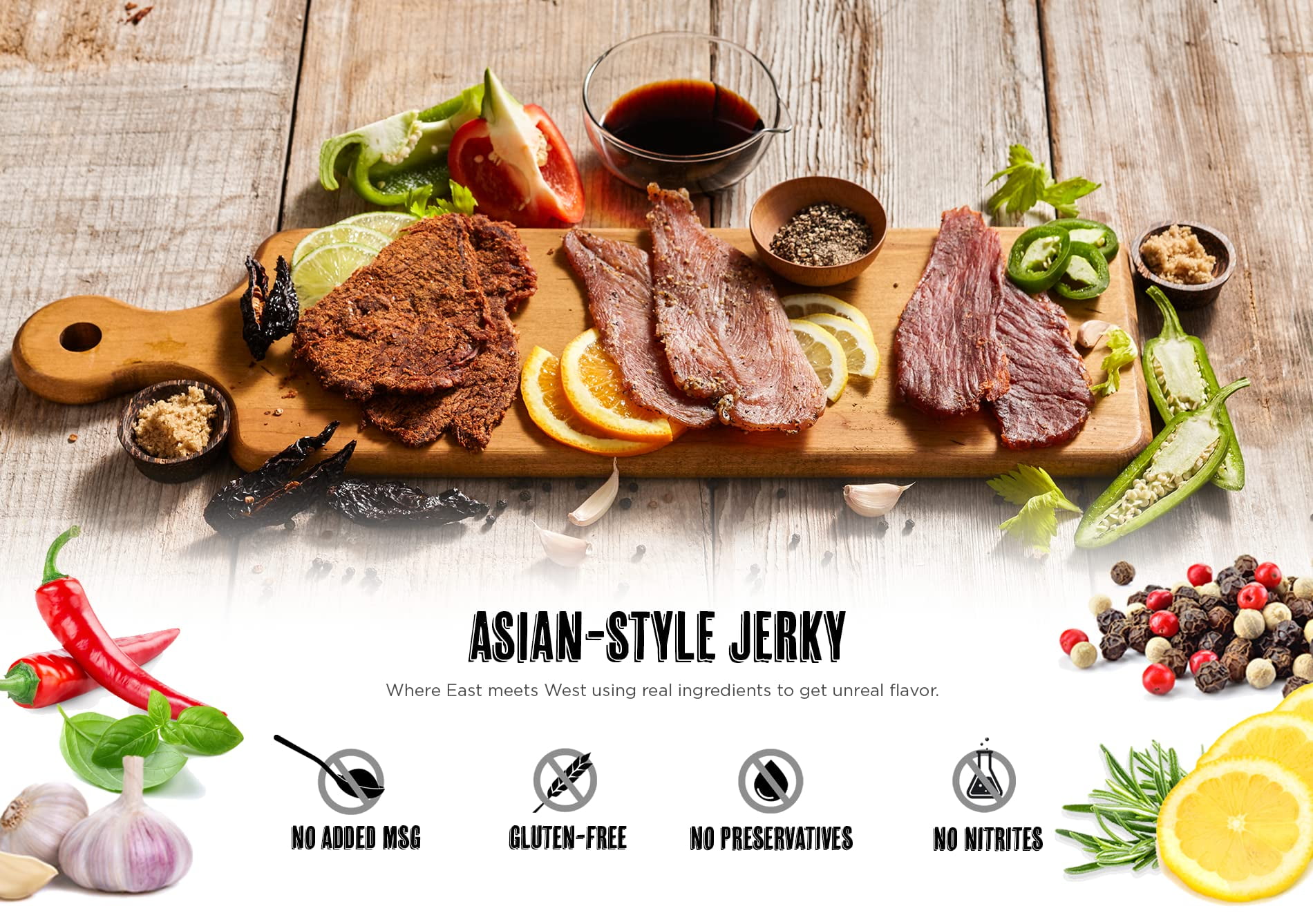 Fusion Teriyaki Pork Jerky 2.5 oz Pack Of 8