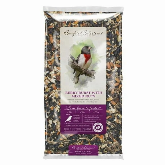 Global Harvest Foods  5 lbs Songbird Selections Chickadee & Nuthatch Wild Bird Food Fruits, Nuts
