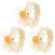 thumbnail image 1 of Hair Scrunchy Flower Hair Rings for Women Daily Gauze Hair Fixing 3Pcs, 1 of 4