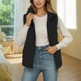 thumbnail image 2 of Gaexia Vest for Women Lightweight,Winter Thermal Reversible Vest Double Outdoor Wear Warm Lined Insulated Jacket Top With Pockets Soft Cozy Midweight Layer for Cold Weather, 2 of 4