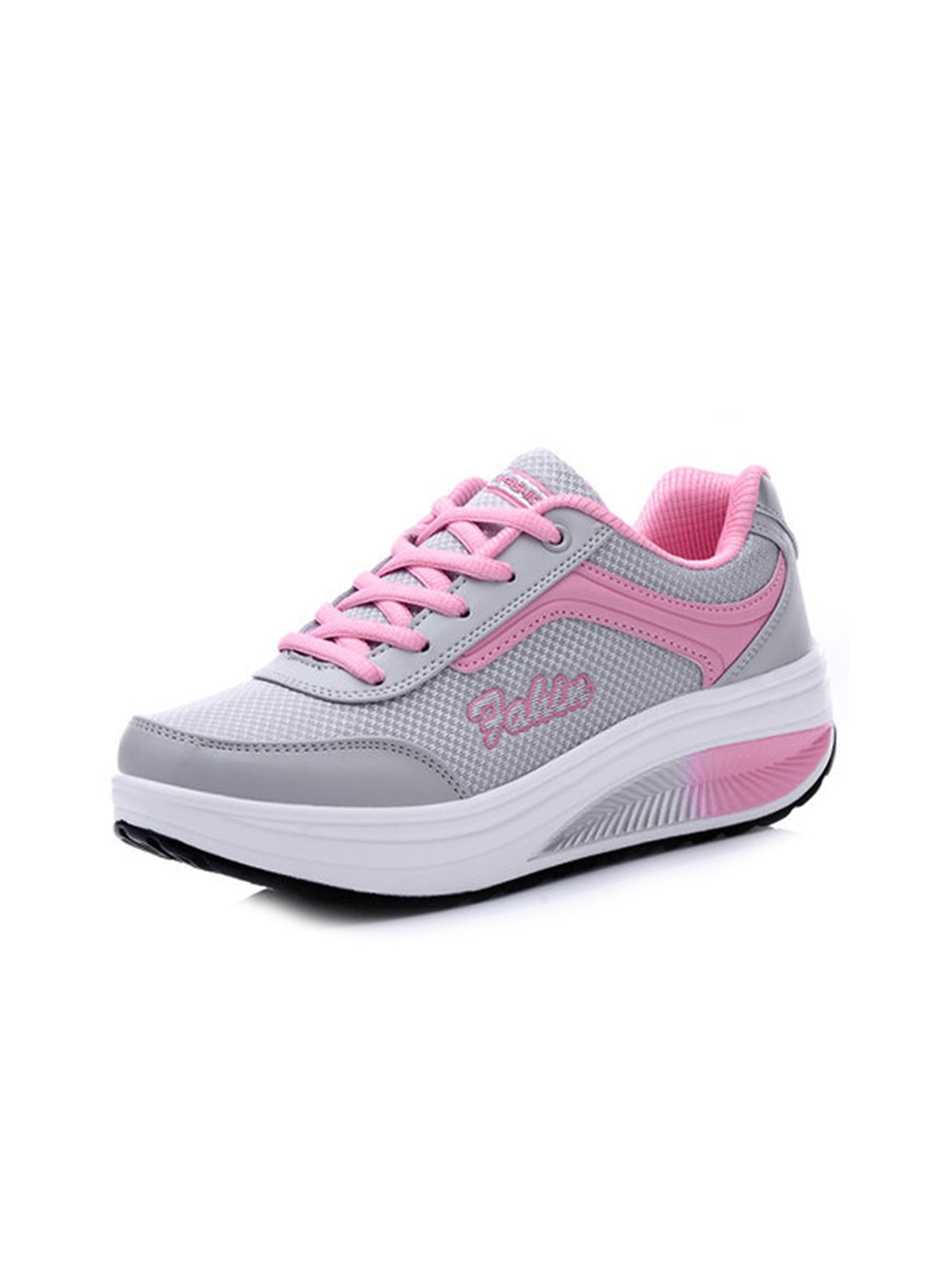 Fangasis Ladies Athletic Shoes Casual Wedge Sneakers Platform Sneakers Trainers Womens Walking