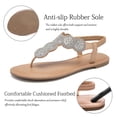 thumbnail image 3 of Ataiwee Women's Flat Slide Sandals - Stylish classic Bohemian T-Strap Ankle Strap Thong Summer Sandals., 3 of 6