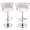 White, variant on LinkRomat Velvet Bar Stools Set of 2,Swivel Counter Height Bar Stools with Backrest and Footrest,for Kitchen Island Dining Chairs,Pink