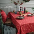 thumbnail image 2 of Mantel con estampado de oro navideño, mantel de comedor para el hogar, mantel decorativo de vacaciones, rojo, 6 piezas, funda de almohada Scienceny HA9101-04B, 2 of 7