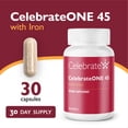 thumbnail image 2 of Celebrate Vitamins CelebrateONE Multivitamin with Iron Capsules Bariatric Once Daily 45 mg Iron Gluten Free Sugar Free Unflavored 30 Count, 2 of 8