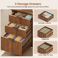 thumbnail image 5 of Fluted 70.9" L Shaped Computer Desk with 3 Drawers and Storage Cabinet, 5 of 7
