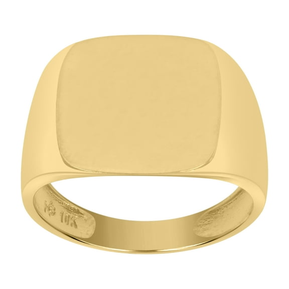 10kt Real Yellow Gold Mens Square Head Signet Ring