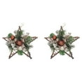 thumbnail image 3 of 12" Rattan Star Pine Hanging Décor - Set of 2, 3 of 4