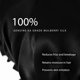 thumbnail image 5 of 100% Silk Bonnet for Sleeping, Hair Bonnet with Tie Band, Large Silk Sleep Bonnet for Curly Hair, Silk Hair Wrap for Hair Care (Black), 5 of 5