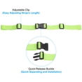 thumbnail image 4 of Uxcell Backpack Belt Strap, Polyester Adjustable Replacement Waist Strap with Quick Release Buckle, Fluorescent Green, 4 of 6