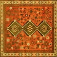 thumbnail image 1 of Ahgly Company Indoor Square Persian Yellow Traditional Area Rugs, 5' Square, 1 of 4