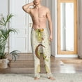 thumbnail image 6 of Lsque Frogs Print Men's Pajama Pants, Lounge Pant - Comfortable Home Wear,Elastic Waistband, Stylish Design-Large, 6 of 9