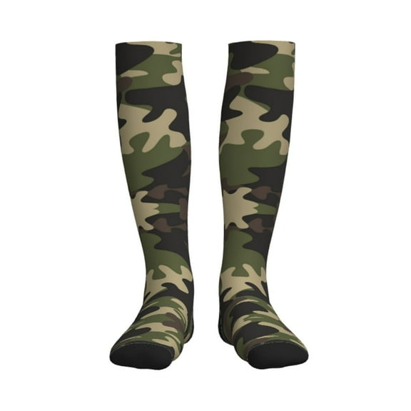 Camouflage Compression Socks for Women Men Circulation Graduated Supports Socks for Running Athletic Sports