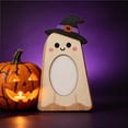 thumbnail image 3 of 7x6 Inch Tabletop Picture Frames, 1 Pack, Wooden Witch Hat Ghost Shape Photo Frame for Halloween Mantel, Tiered Tray and Party Decor, 3 of 5