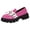 Pink, variant on HEWUQI Women's Polka Dot Bow Loafers Platform Business Casual Dressy slip on Comfortable Breathable Arch Support for Daily Commuting Wine Size 8.5