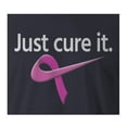 thumbnail image 3 of 9 Crowns Tees Breast Cancer Awareness Sporty Cure It T-Shirt (Unisex Navy, 3XL), 3 of 3