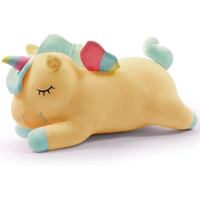 Peluche de peluche HUOGUO de unicornio con alas de arcoíris, 30 cm