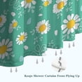thumbnail image 6 of Turquoise Daisy Flower Yellow Centers Pattern Shower Curtain 72"x72" ,Bathroom Decorative Shower Curtains Set with 12 Hooks,Modern Waterproof Washable Shower Curtain, 6 of 6