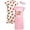 Pink Bear Hugs, variant on Girls' Nightgown Pajamas - 2 Pack Ruffle Trim Sleep Dress with Hair Scrunchie (Sizes: 4-14)
