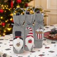 thumbnail image 2 of Elegante traje de Papá Noel, funda para botella de champán roja navideña, decoración de mesa navideña, 3 piezas, 2 of 2