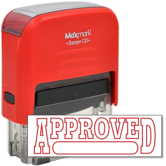 APPROVED Self Inking Rubber Stamp with Red Ink