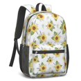 thumbnail image 2 of Sunflower and Lavender White Pattern 17" Waterproof Oxford School Backpacks for Teens, S-Shape Padded Straps, for School, Travel, Hiking, Camping, 2 of 5