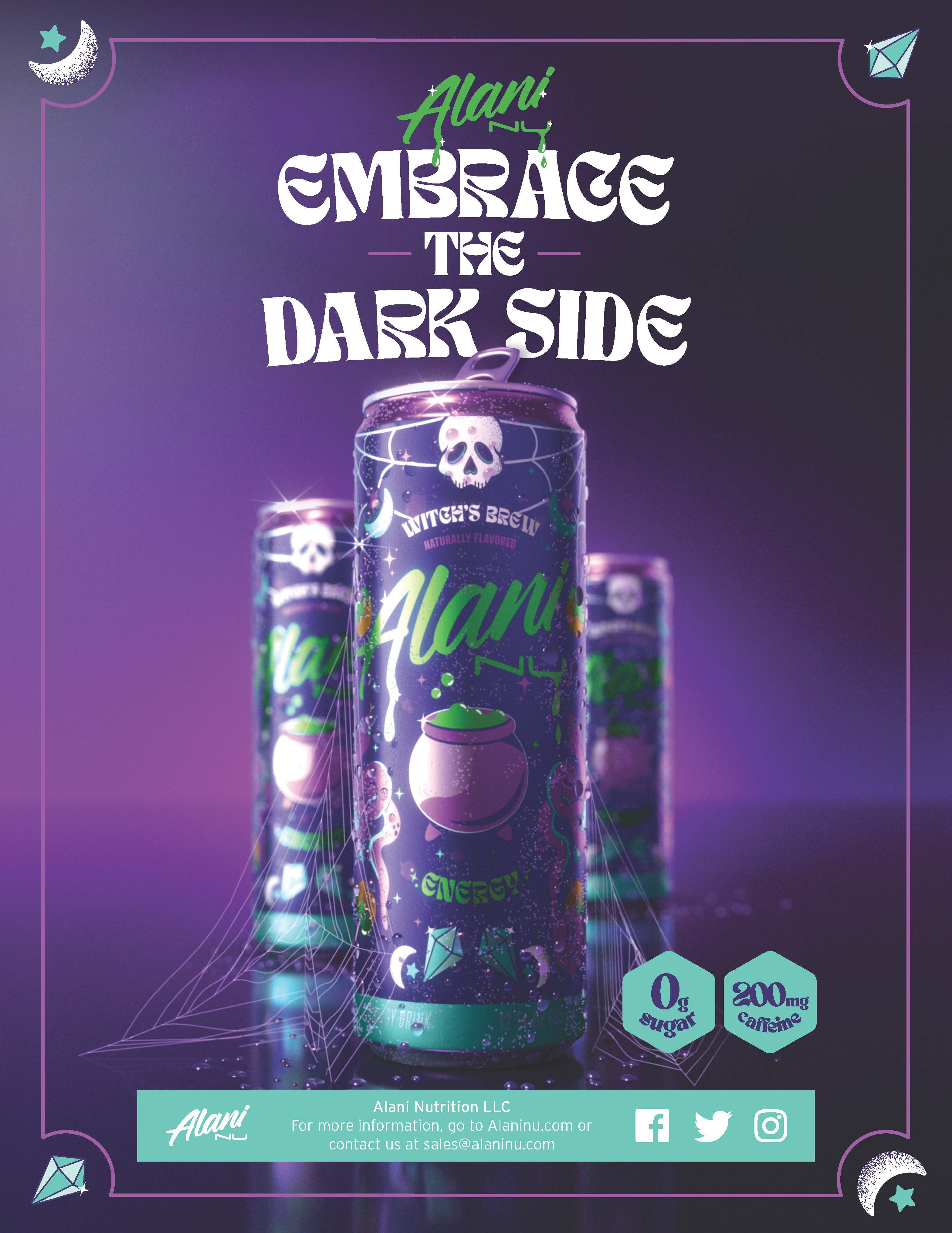 Alani Nu Sugar Free Energy Drink, Witch's Brew, 12oz Cans (6 Pack)