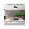 thumbnail image 5 of 52 Inch Flush Mount Ceiling Fan With LED Light-Black, 5 of 5