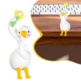 thumbnail image 2 of Sitting Goose Resin Figurine Cute Desk Statue For Computer Car Shelf Home Office Decor, 2 of 9