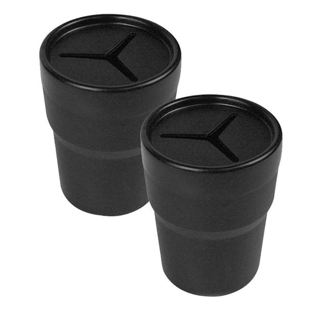 2 uds PVC negro coche Mini soporte para bolígrafo caja monedas montaje papelera Auto soportes portavasos Jadeshay A