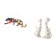thumbnail image 5 of Figura decorativa de gato caminando, escultura de cerámica y resina con diseño abstracto. Ideal para sala de estar, oficina en casa o dormitorio., 5 of 8