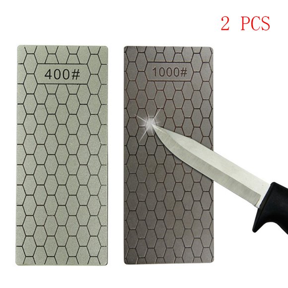 SMihono Kitchen Organizers and Storage 400/1000#Diamond Cutlery Sharpening Stone Polished Whetstone Polishing Tools 2Pcs Kitchen Gadgets Must Have 2023