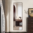 thumbnail image 7 of SEETHRUGLIMMER 59"x 16.25" Rectangle Full Length Mirror Metal Frame Floor Mirror with Stand, Black, 7 of 7