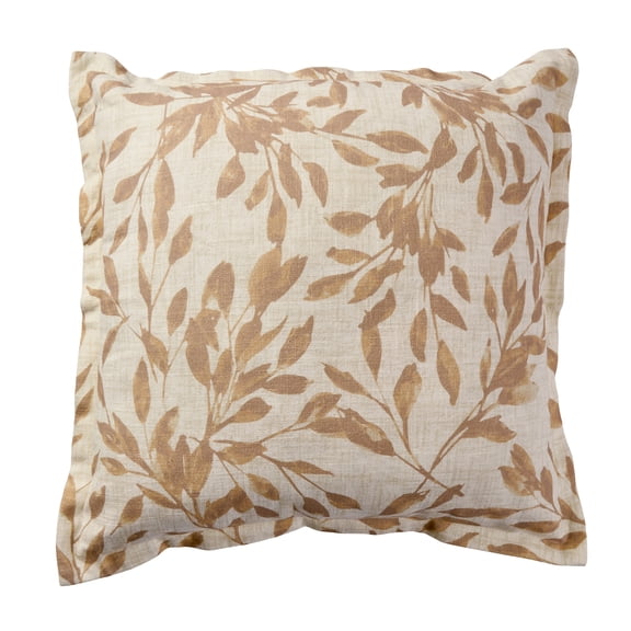 Floral Pattern Decorative Throw Pillow Cover with Zip 22x22 Inch
