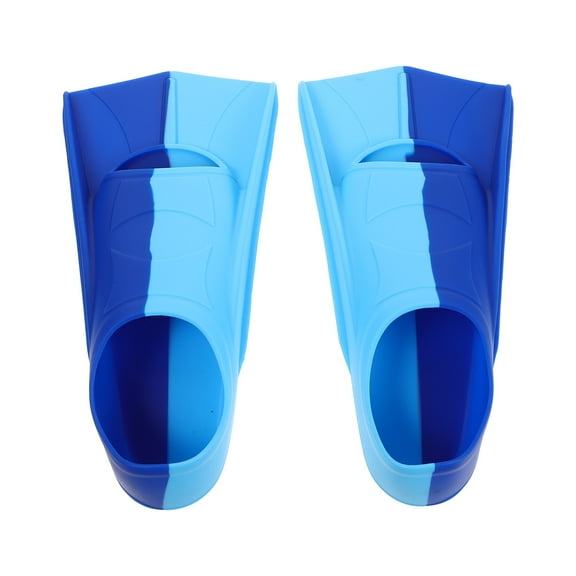 MLINS 1 Pair Kids Short Youth Swimming Flipper Silicone Girls Boys Unisex Swimming Shoe For Pool Lap Training