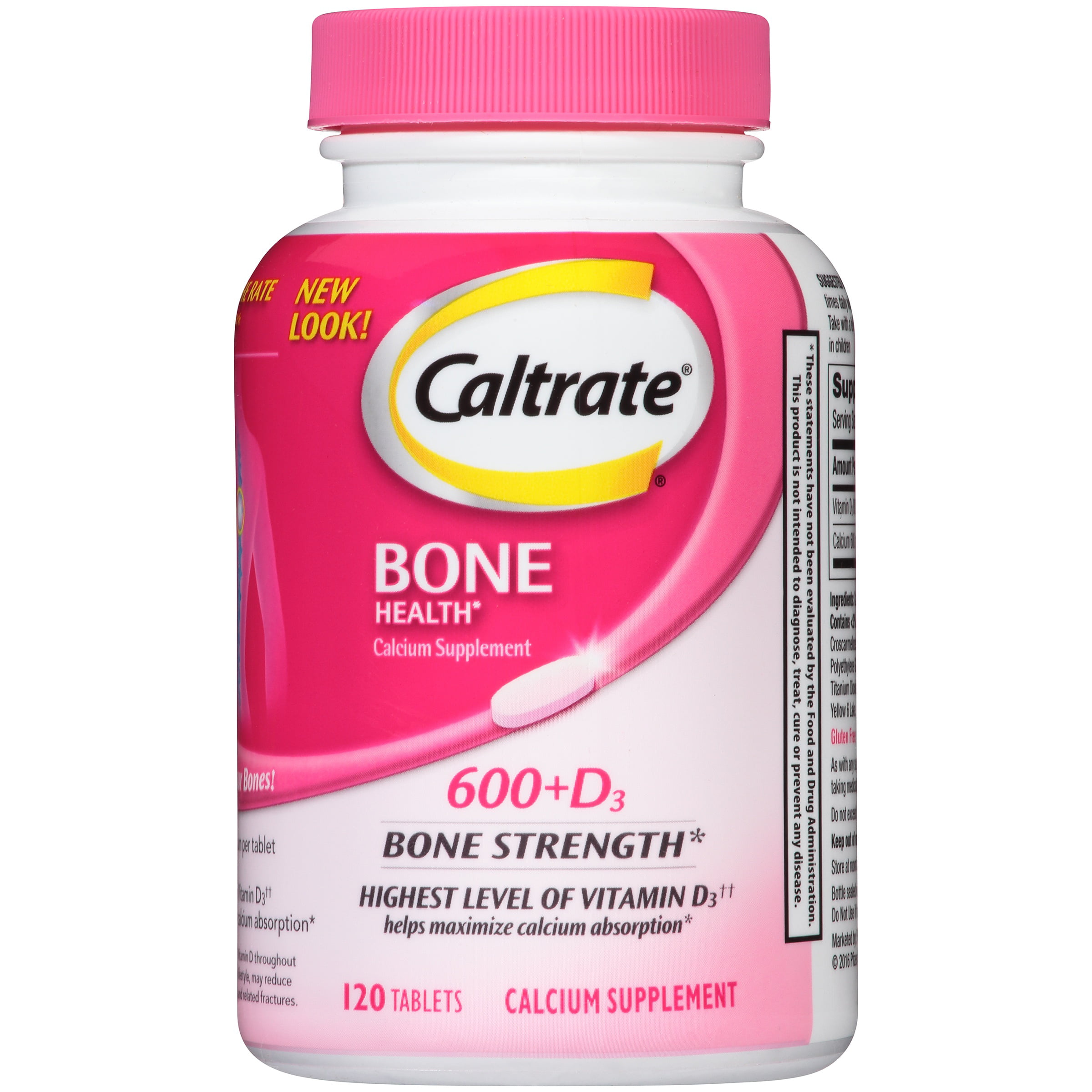 Caltrate Bone Health 600d3 Calcium Tablets 120 Ct Walmartcom