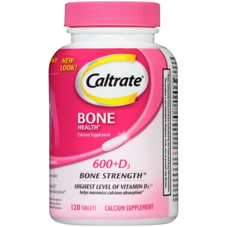 Caltrate 600 D3 Calcium and Vitamin D Supplement Tablets - 120 Count