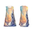 thumbnail image 7 of Yiaed Sunshine Colorful Cloud Rabbit Print Women's Sleeveless Dress, Loose Fit Summer Dress, Casual Sleeveless Dress for Women, 7 of 7